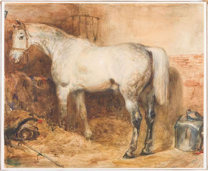 The Horse L’Eclatant in a Stable